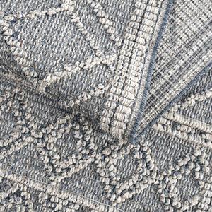 Diah Gray Blue & Bone Area Rug - Clearance