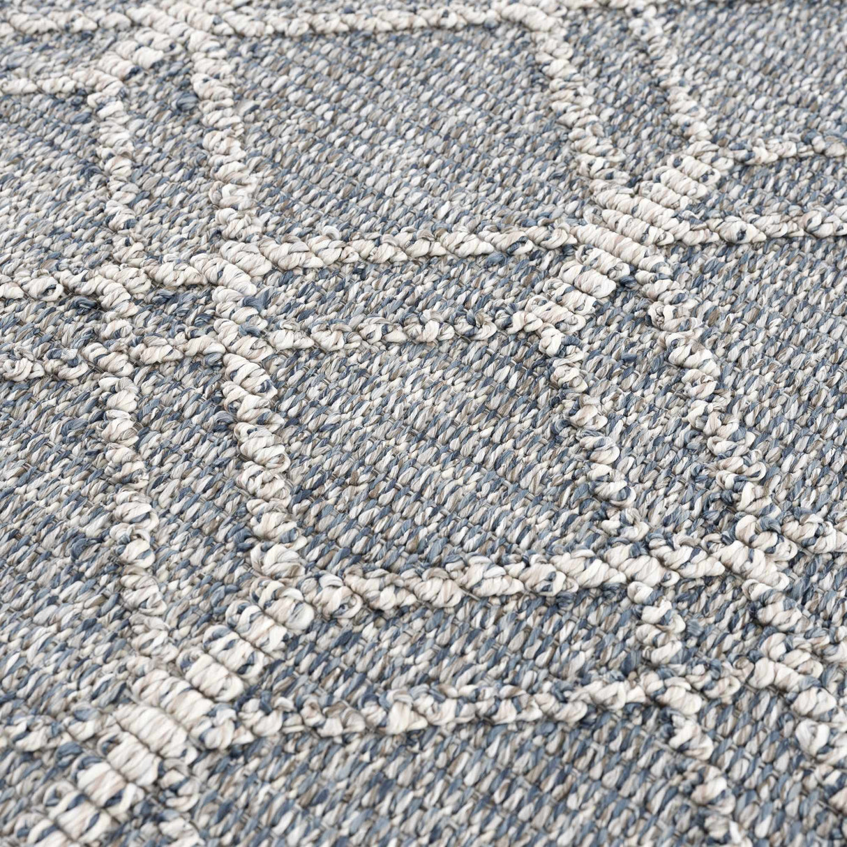 Diah Gray Blue & Bone Area Rug - Clearance