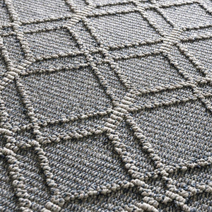 Diah Gray Blue & Bone Area Rug - Clearance