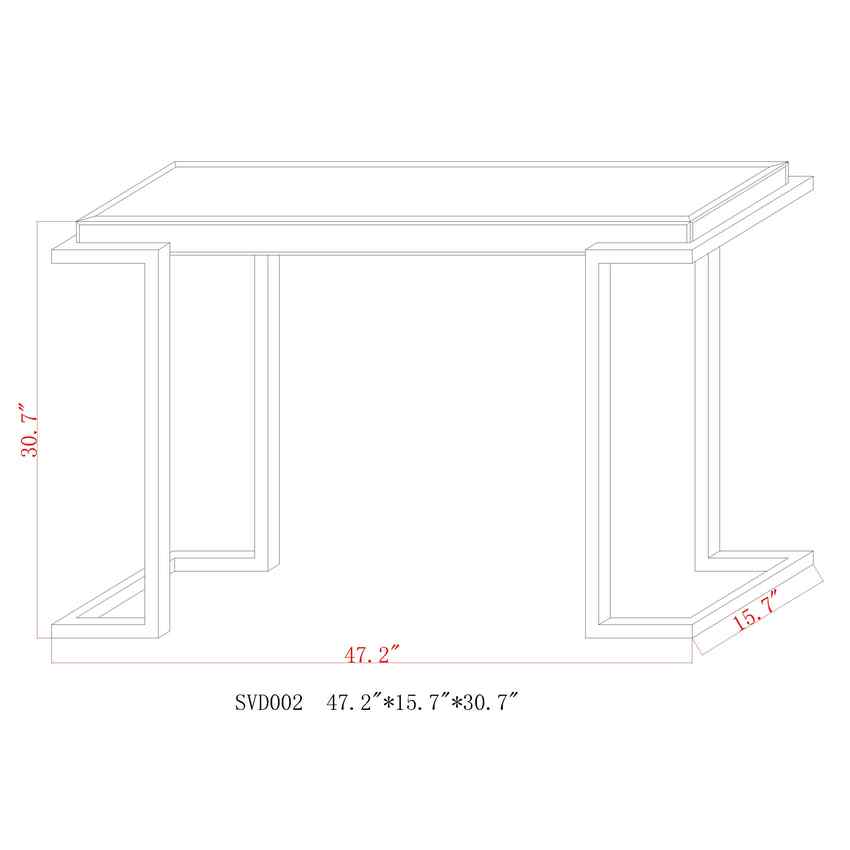 Frohnleiten Gold Console Table
