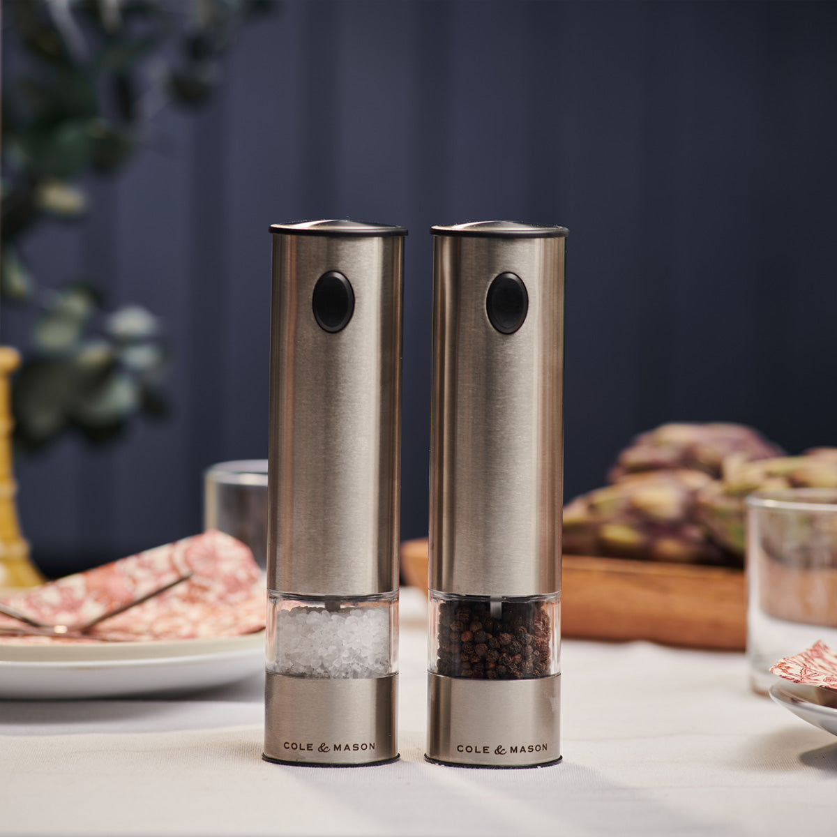 Cole & Mason Battersea Electronic Salt & Pepper Mills Set