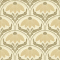 Scalloped Coneflower Wallpaper - Vintage Floral Elegance