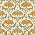 Scalloped Coneflower Wallpaper - Vintage Floral Elegance
