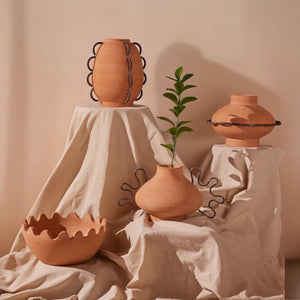 Eli Terracotta Vessel by Diego Olivero Studio