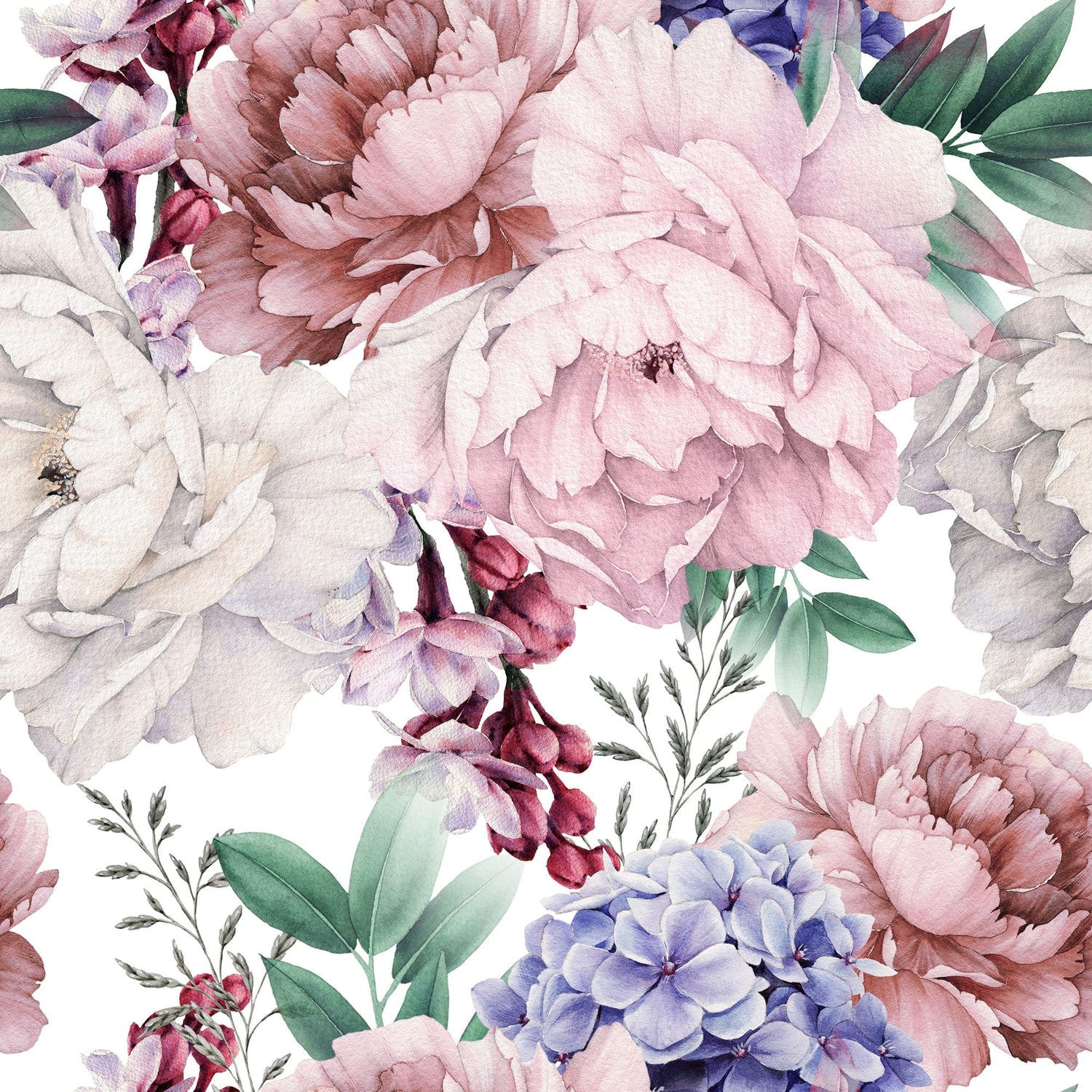 Purple Peony Bouquet Wallpaper