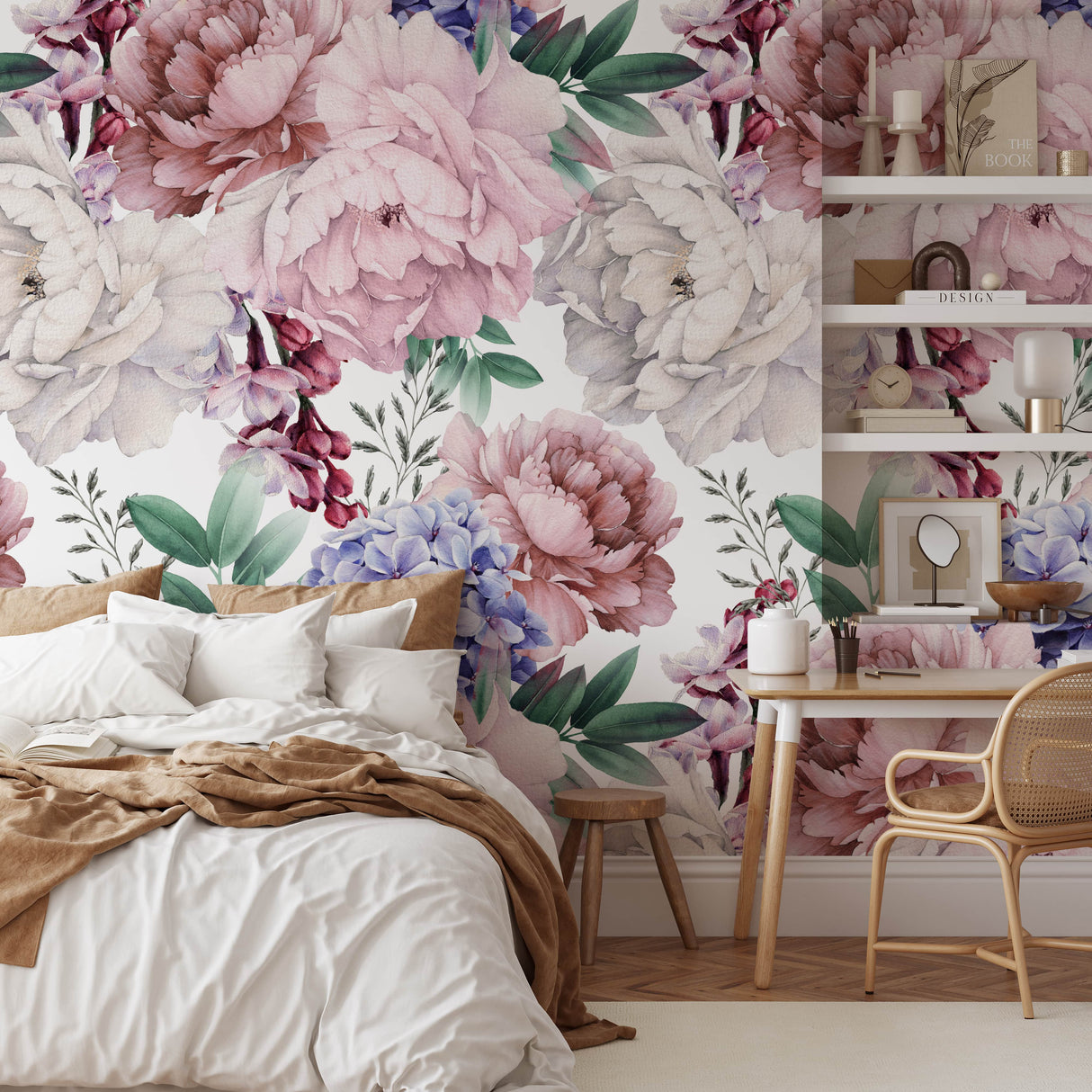 Purple Peony Bouquet Wallpaper