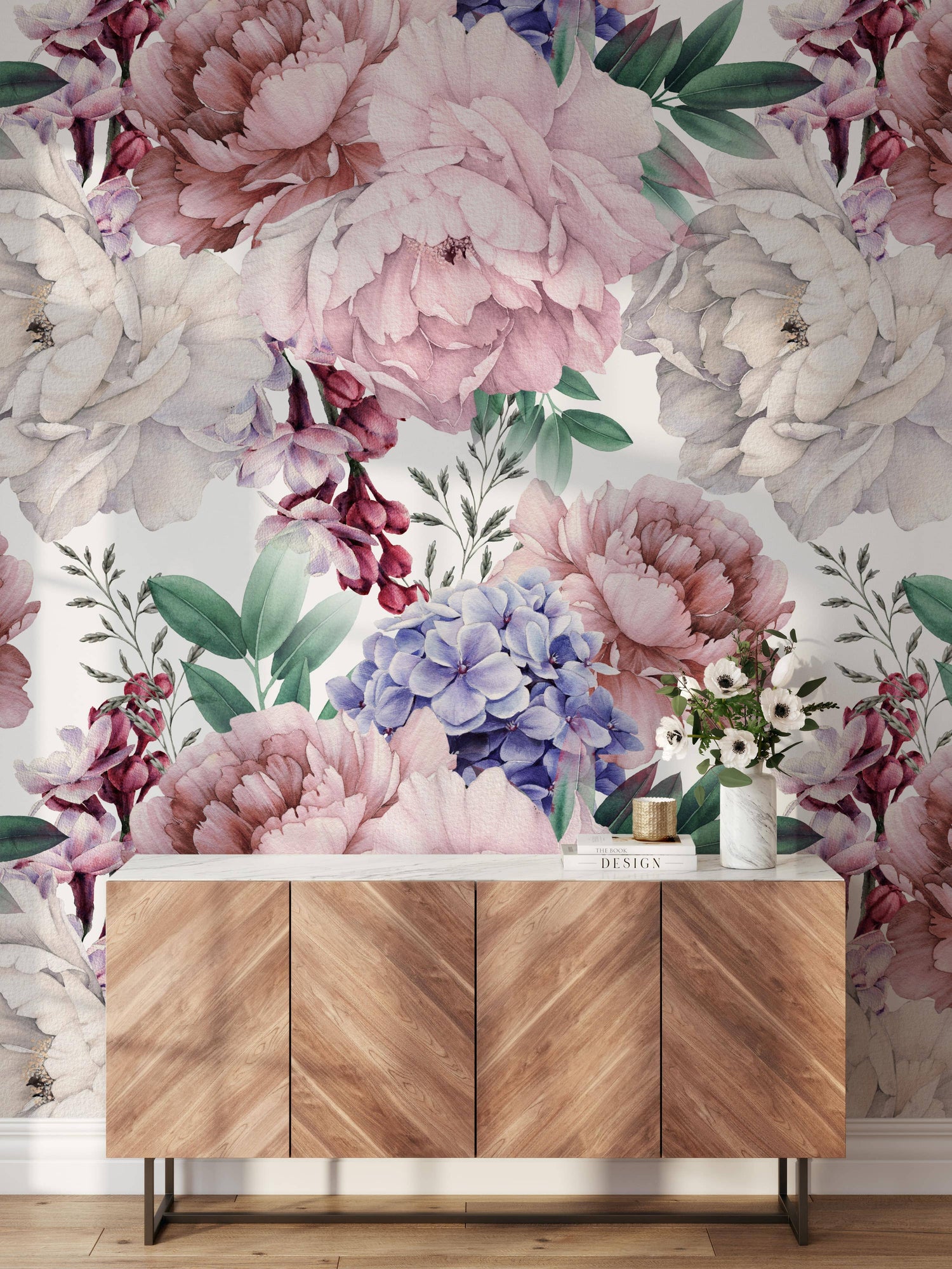Purple Peony Bouquet Wallpaper