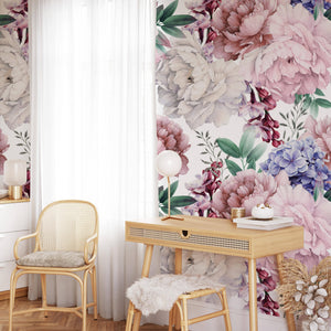 Purple Peony Bouquet Wallpaper