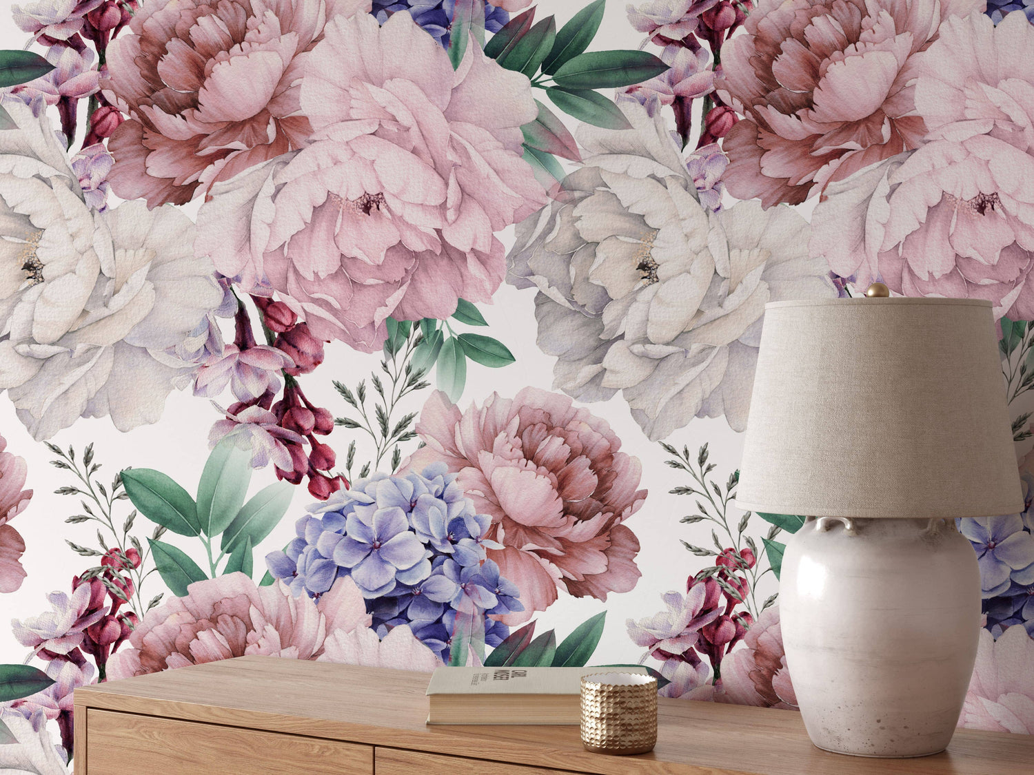 Purple Peony Bouquet Wallpaper