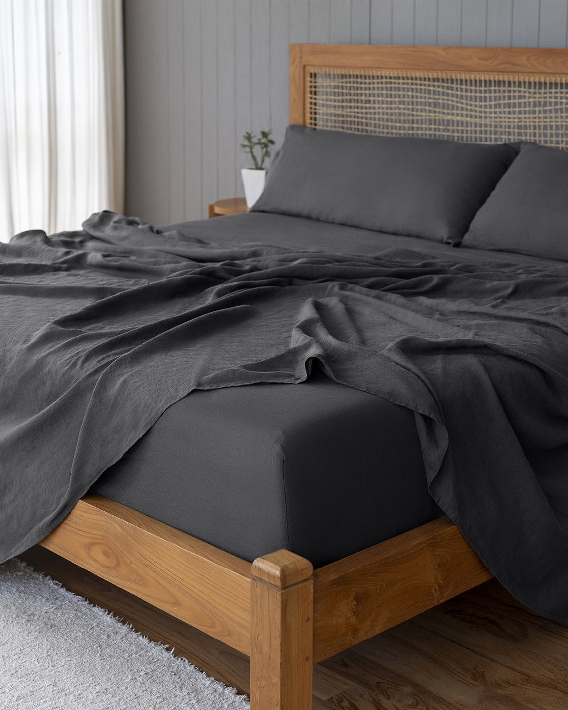 Stonewashed Linen Sheets Set
