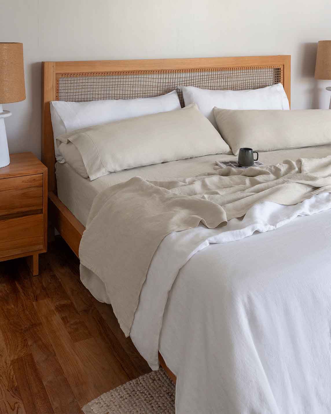Stonewashed Linen Sheets Set