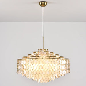 Teardrops Tiered Shell Pendant Light