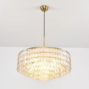 Teardrops Tiered Shell Pendant Light