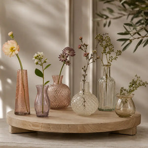 Assorted Yellow and Peach Glass Bud Vases