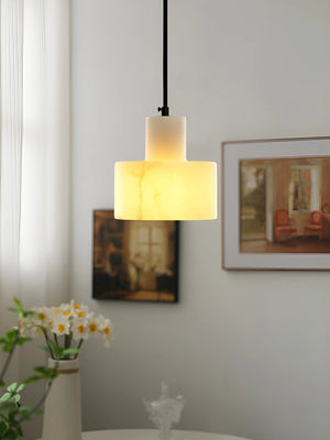 Simple Cyls Alabaster Pendant Lamp
