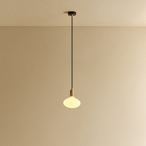 Oval Dim-to-Warm Pendant Light in Brass