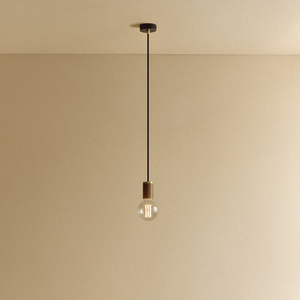 Elva Pendant Light Non-Tinted in Walnut