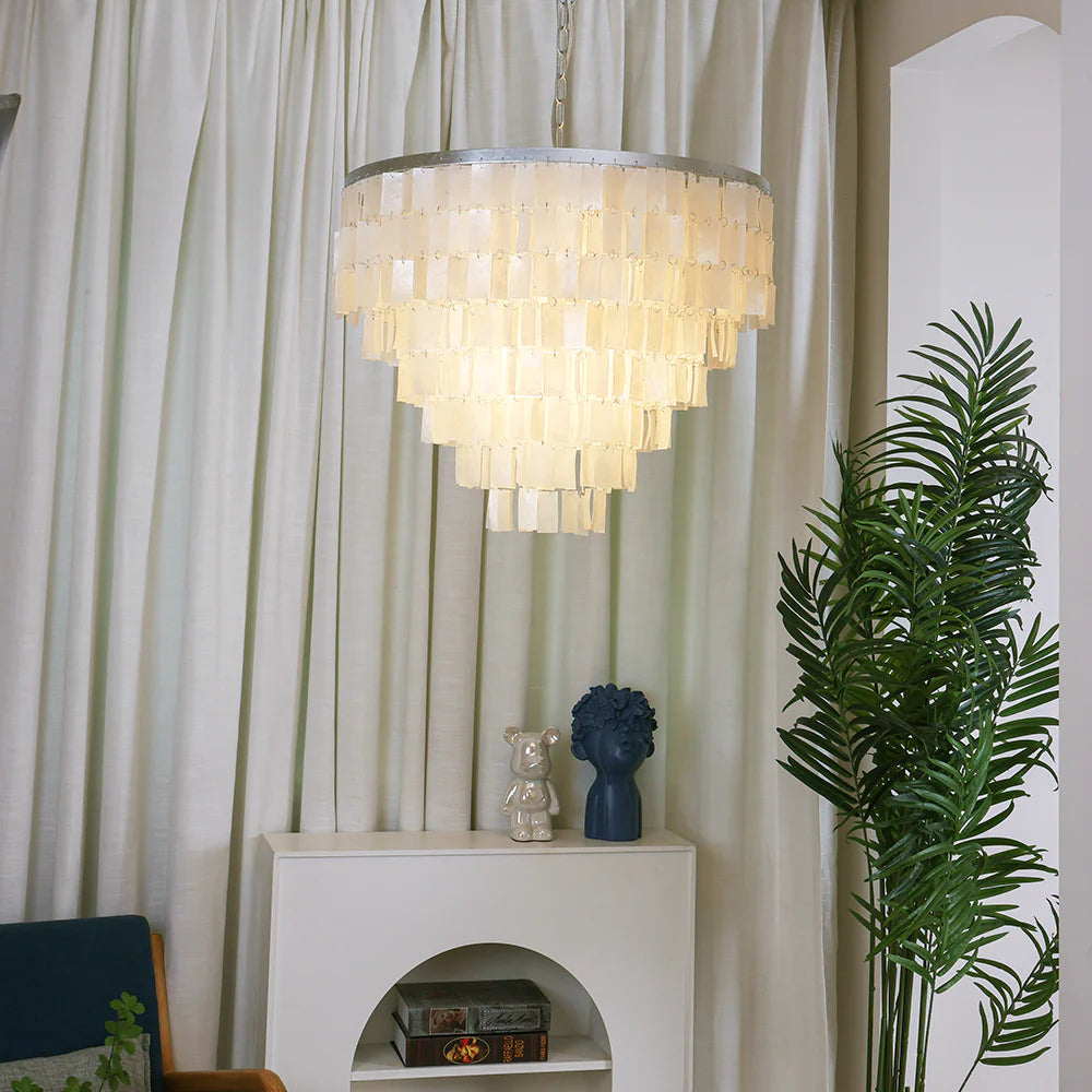 Skye Light Tiered Shell Chandelier