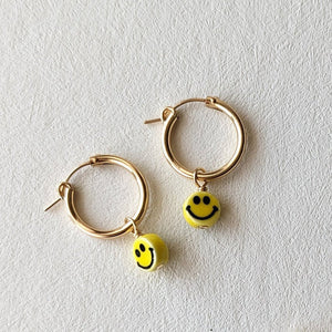 Charm Hoop Earrings | Smilies