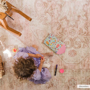 Snead Pink Floral Rug