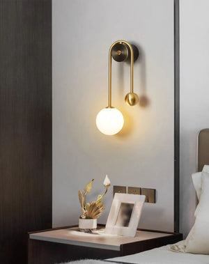 Spherical Light Luxury Wall Lamp