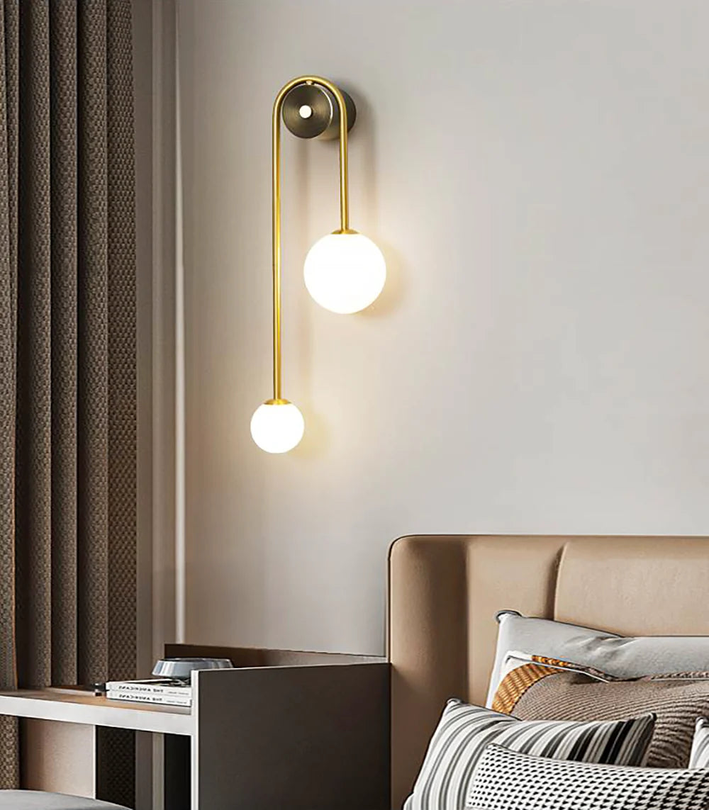 Spherical Light Luxury Wall Lamp