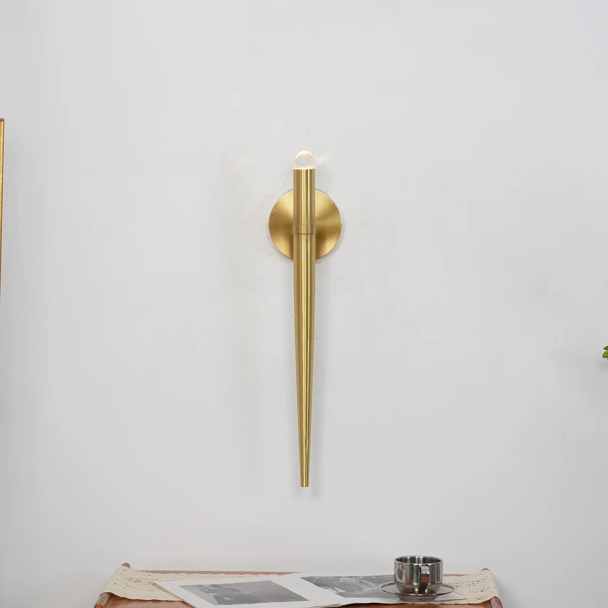 Spinal Tube Crystal Wall Sconce