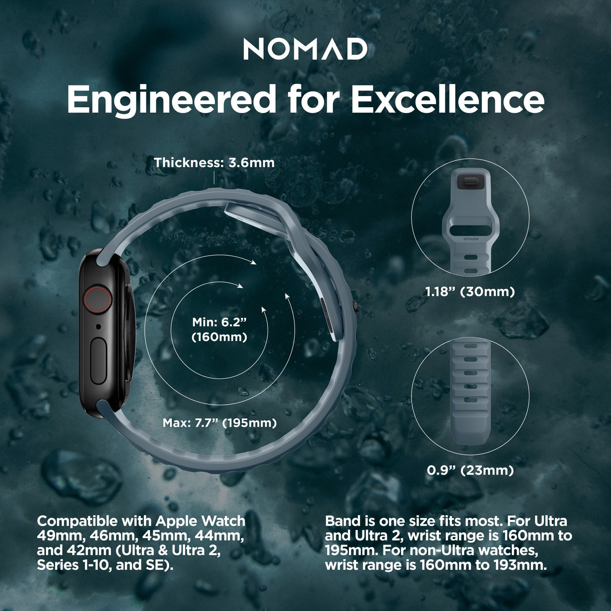 Sport Band - 46mm/49mm| Marine Blue