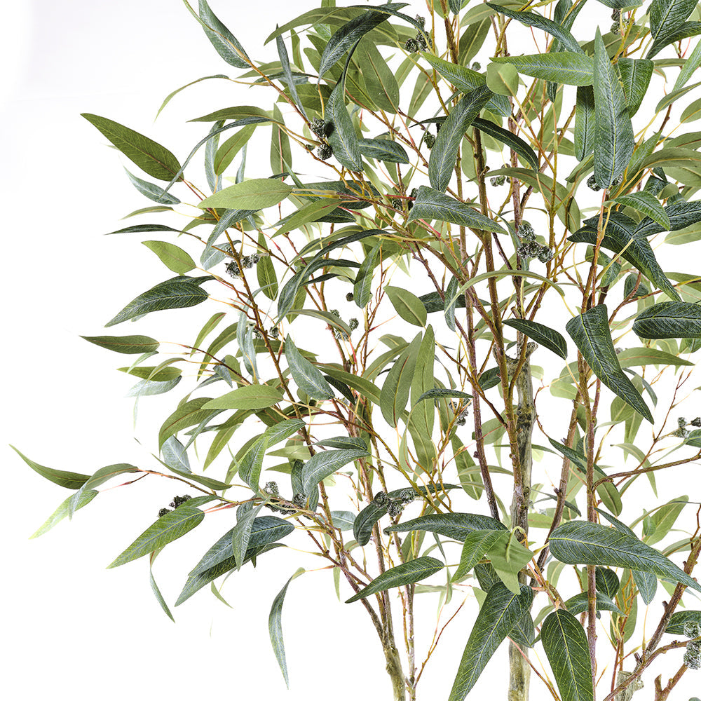 7' Artificial Willow Eucalyptus Tree with Artisan Planter