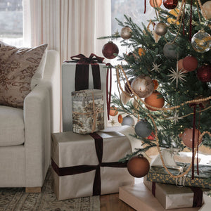 Set of 6 Flocked 3" Bordeaux Glass Ornaments for Holiday Tree Decoration, Elegant Winter Accents