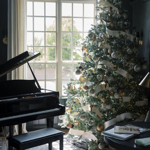 4" Matte Antique Gold Glass Ornament