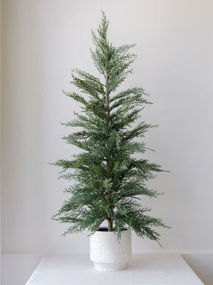 24" / 2’ Artificial Evergreen Cedar Tree Set