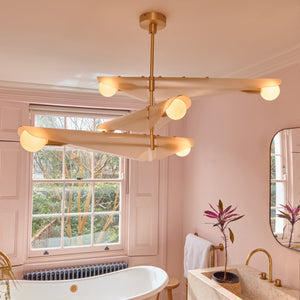 Sycamore Chandelier 3 Tiers in Dusk Pink