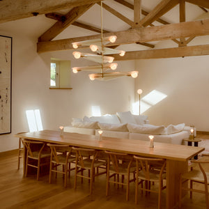 Sycamore Chandelier 5 Tiers in Dusk Pink