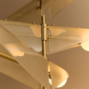 Sycamore Chandelier 3 Tiers in Dusk Pink