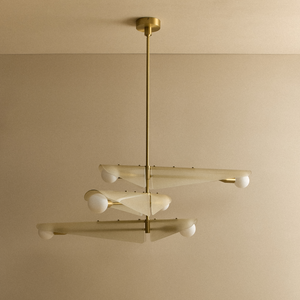 Sycamore Chandelier 3 Tiers in Dusk Pink