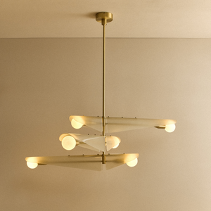 Sycamore Chandelier 3 Tiers in Dusk Pink