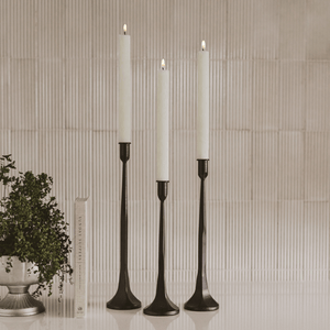 Fluted Taper Candles - Set of 3