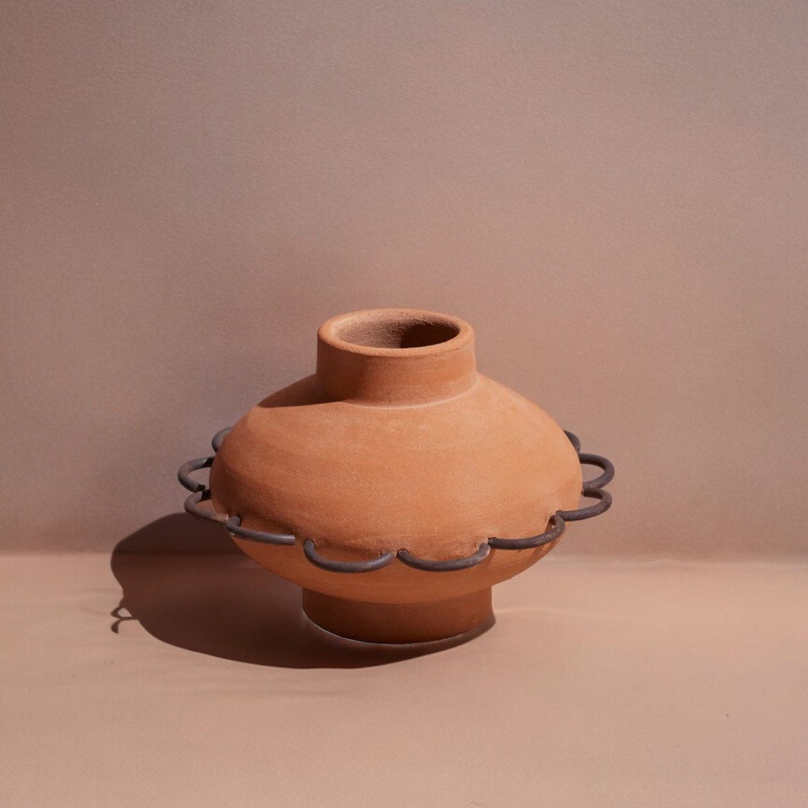 Eli Terracotta Vessel by Diego Olivero Studio