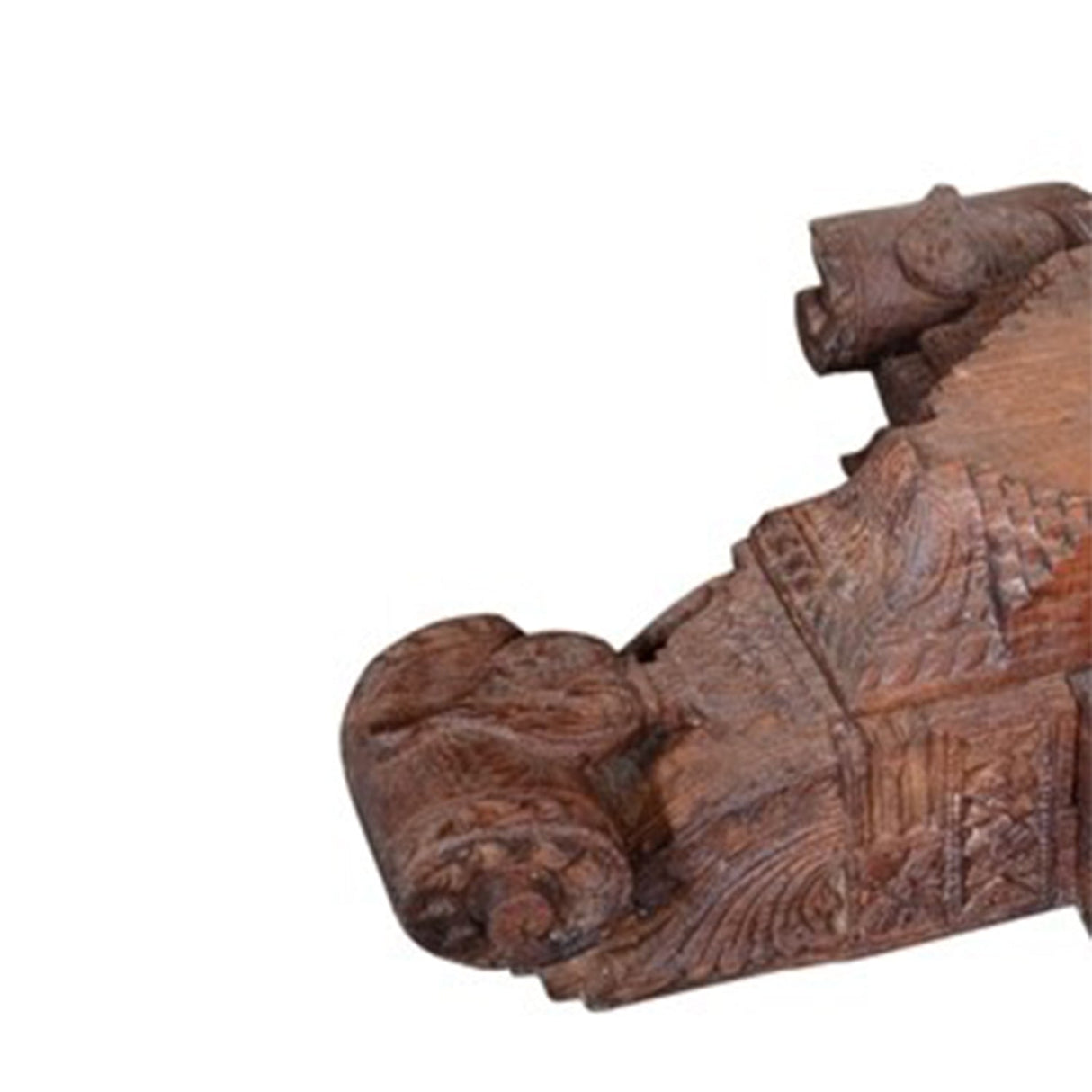 Antique Hand Carved Column Base Repurposed 21 in. x 21 in. Rustic Candle Holder