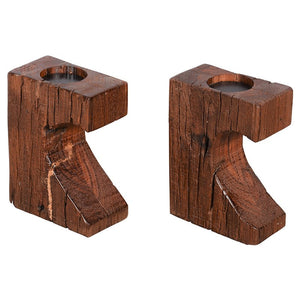 Ranch Style Aged Rail Road Ties Repurposed Rustic Candle Holder