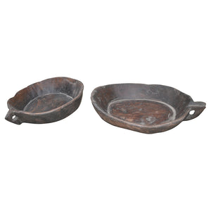Antique Wooden Dough Bowl Rustic Table Decor