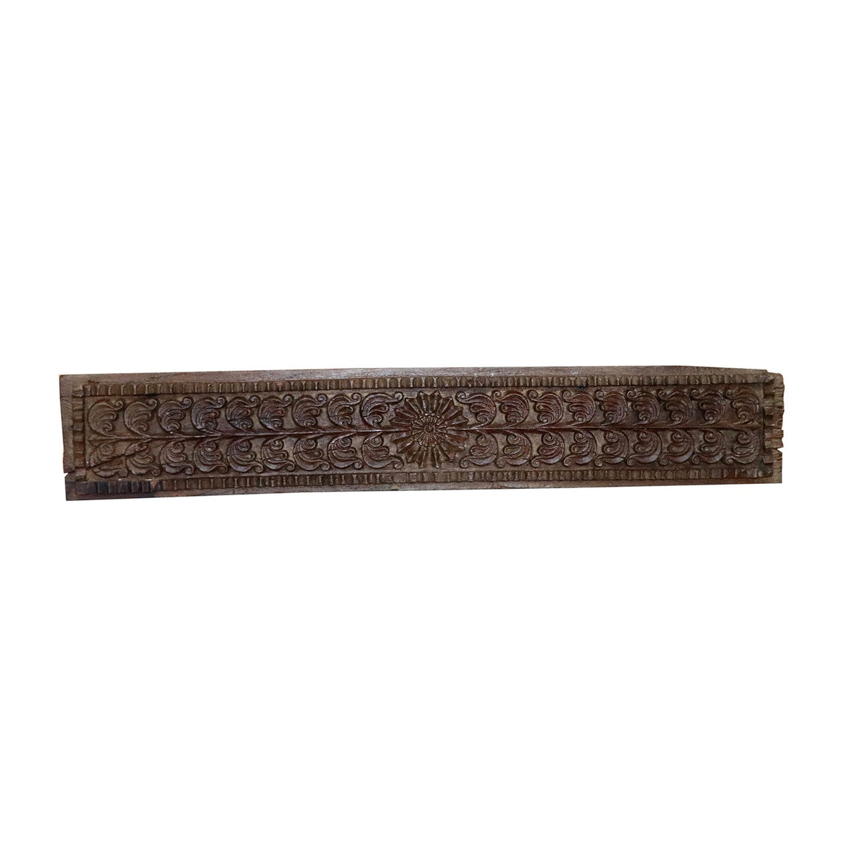 Antique Hand Carved Teak Wood Frieze Wall Art