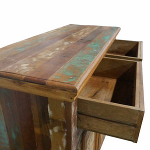 Farmhouse Style Distressed Reclaimed Wood 2-Door Cabinet