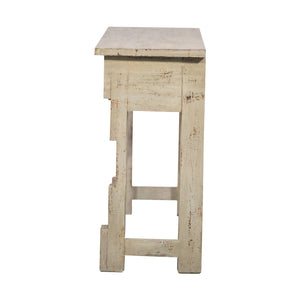 Farmhouse Style Hand Carved Solid Wood Spindles Distressed Sofa Table