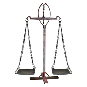 Early 1900s Antique 89" Tall Weighing Scale