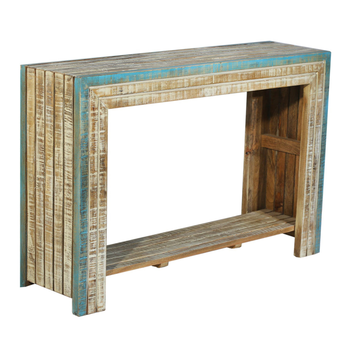 Farmhouse Style Reclaimed Wood Narrow 12" Deep Console