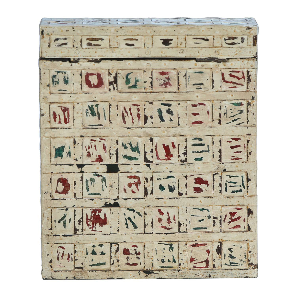 Distressed White Finish Solid Wood Wine Bottle Gift Box