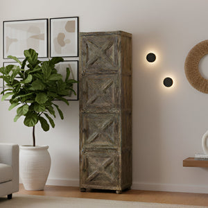 Farmhouse Style Solid Wood 79" Tall Linen Closet