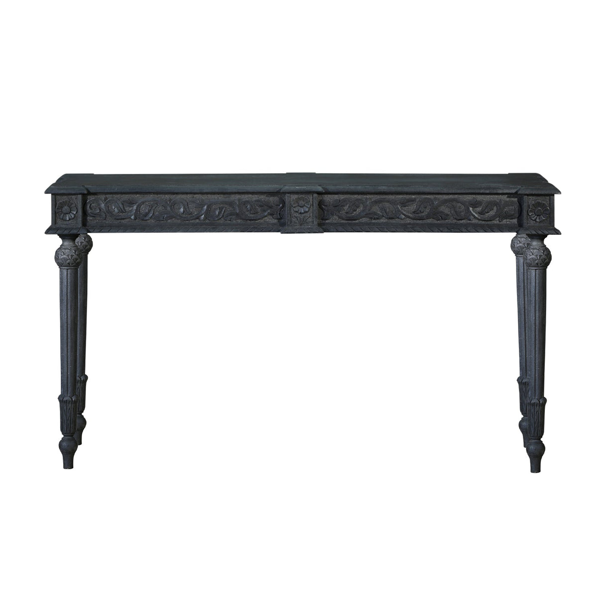Elegant Victorian Style Hand Carved 12" Deep Solid Wood Console